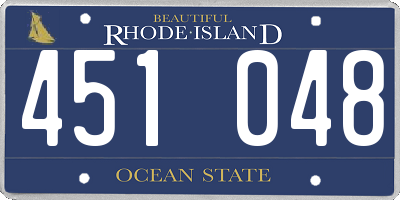 RI license plate 451048