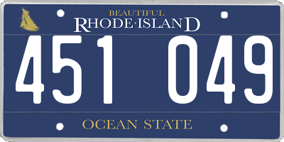 RI license plate 451049