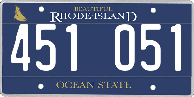 RI license plate 451051