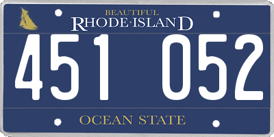 RI license plate 451052