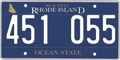 RI license plate 451055