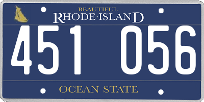 RI license plate 451056