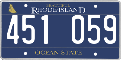 RI license plate 451059