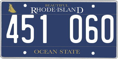 RI license plate 451060