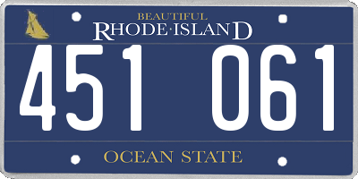 RI license plate 451061