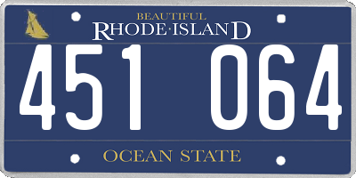 RI license plate 451064
