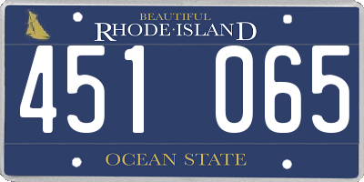 RI license plate 451065