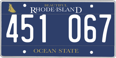 RI license plate 451067