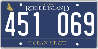RI license plate 451069