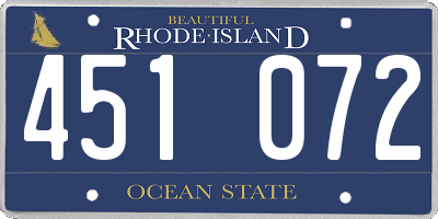 RI license plate 451072
