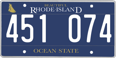 RI license plate 451074