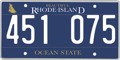 RI license plate 451075