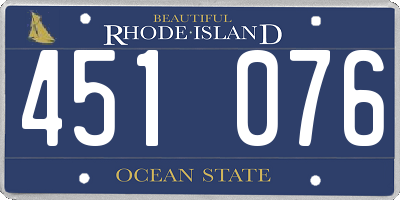 RI license plate 451076