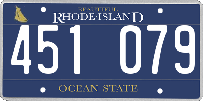 RI license plate 451079