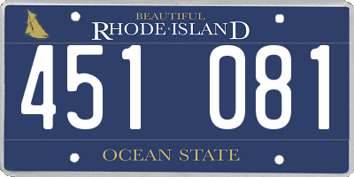 RI license plate 451081