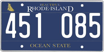 RI license plate 451085