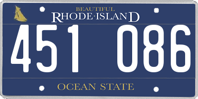 RI license plate 451086