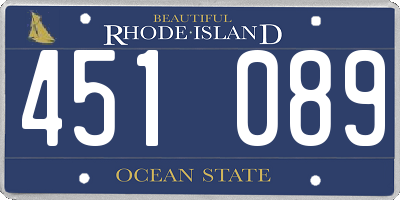 RI license plate 451089