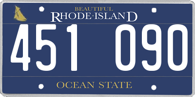 RI license plate 451090