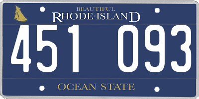 RI license plate 451093