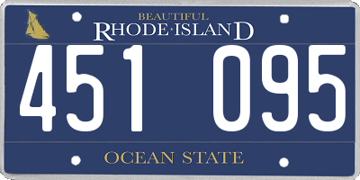 RI license plate 451095