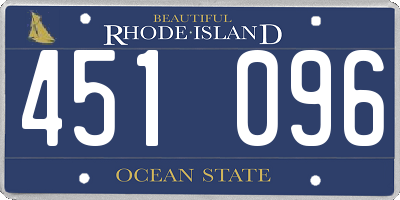 RI license plate 451096