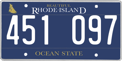 RI license plate 451097