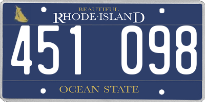 RI license plate 451098