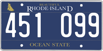 RI license plate 451099