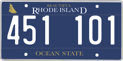 RI license plate 451101