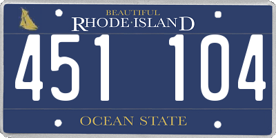 RI license plate 451104
