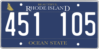 RI license plate 451105