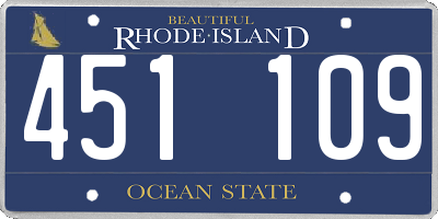 RI license plate 451109