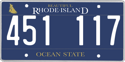 RI license plate 451117