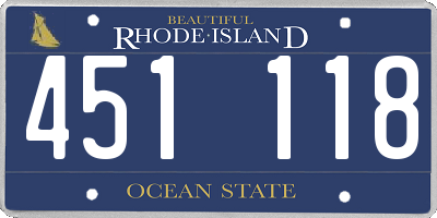 RI license plate 451118