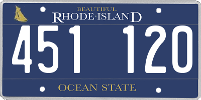 RI license plate 451120