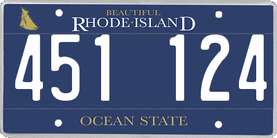RI license plate 451124