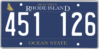 RI license plate 451126