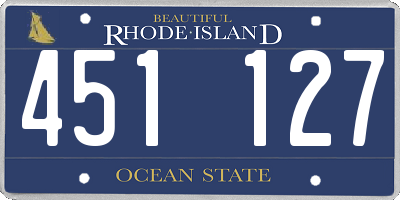 RI license plate 451127