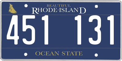 RI license plate 451131