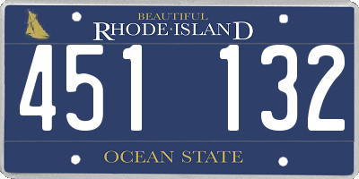 RI license plate 451132