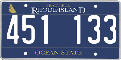 RI license plate 451133