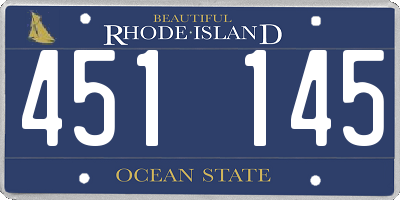 RI license plate 451145
