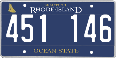 RI license plate 451146