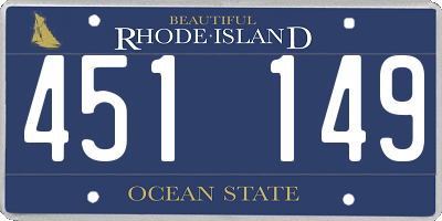 RI license plate 451149
