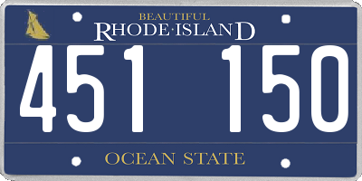RI license plate 451150