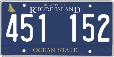 RI license plate 451152