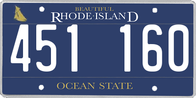 RI license plate 451160