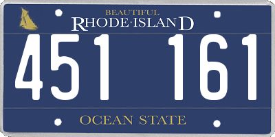 RI license plate 451161