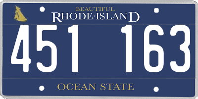 RI license plate 451163